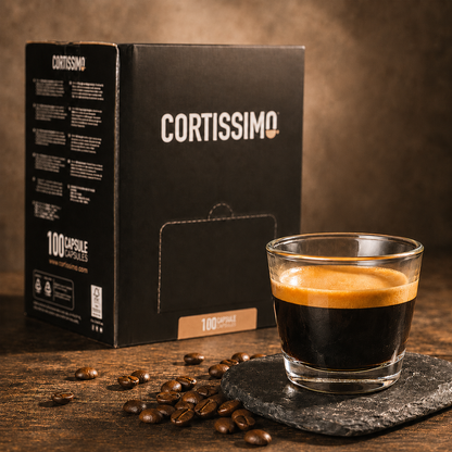 Espresso Cortissimo Cremoso con crema in tazzina