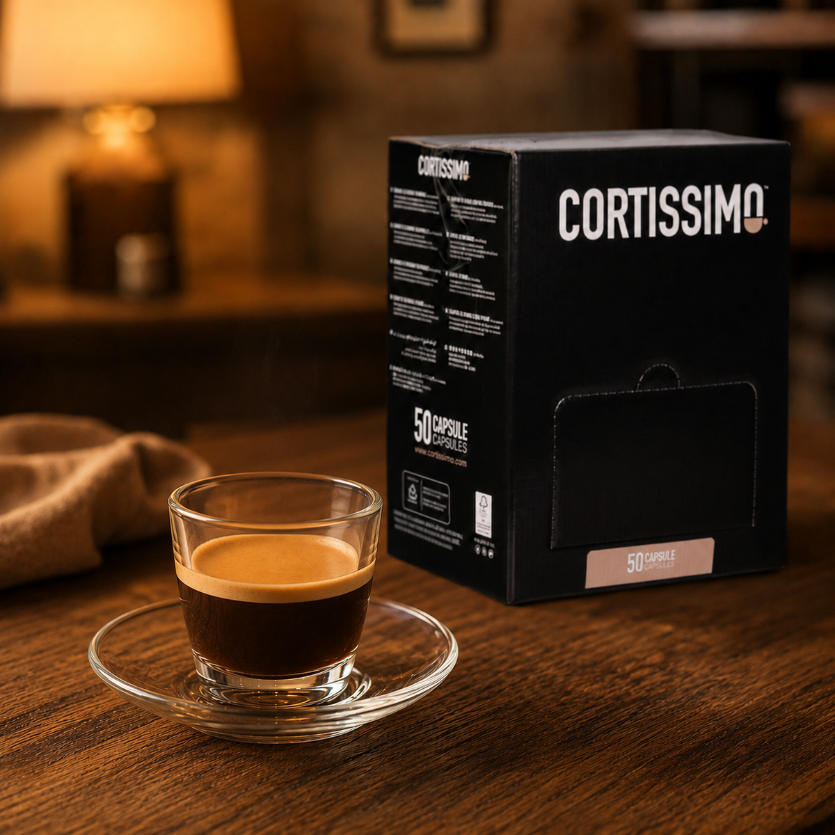 Espresso Cortissimo Decaffeinato con crema in tazzina