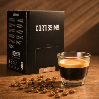 Espresso Cortissimo Delicato con crema in tazzina