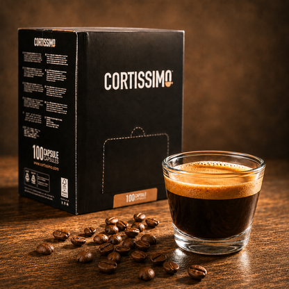 Espresso Cortissimo Forte con crema in tazzina