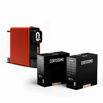Pacchetto Cortissimo Smart con macchina da caffè rossa in comodato gratuito