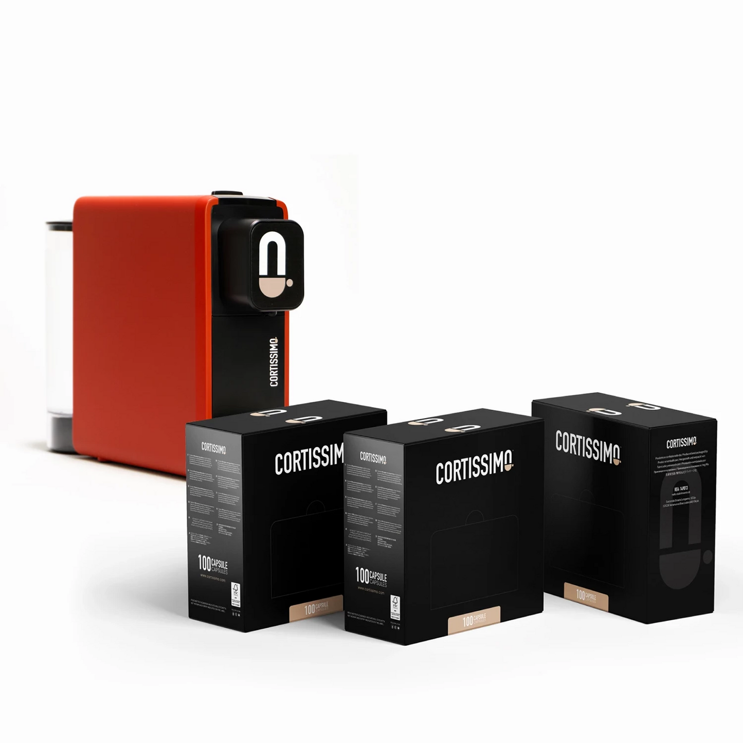 Pacchetto Cortissimo Premium con macchina da caffè rossa in comodato gratuito